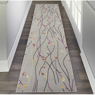 Aratrika Floral Gray Area Rug