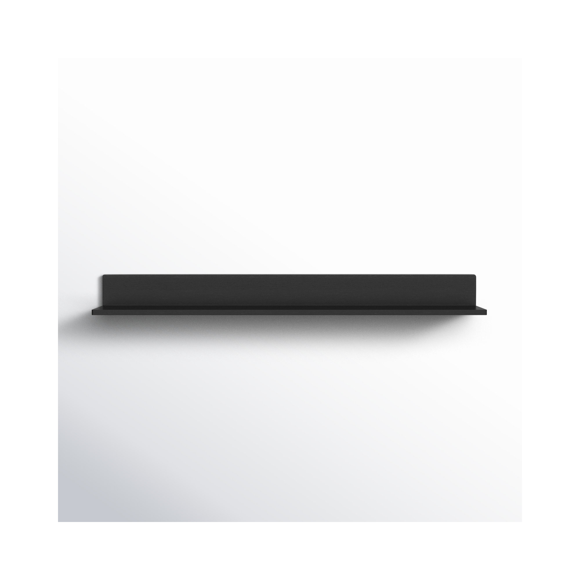 Dezerea Wall Mounted Shelves, Black, 3.5'' H X 36'' W X 6.75'' D