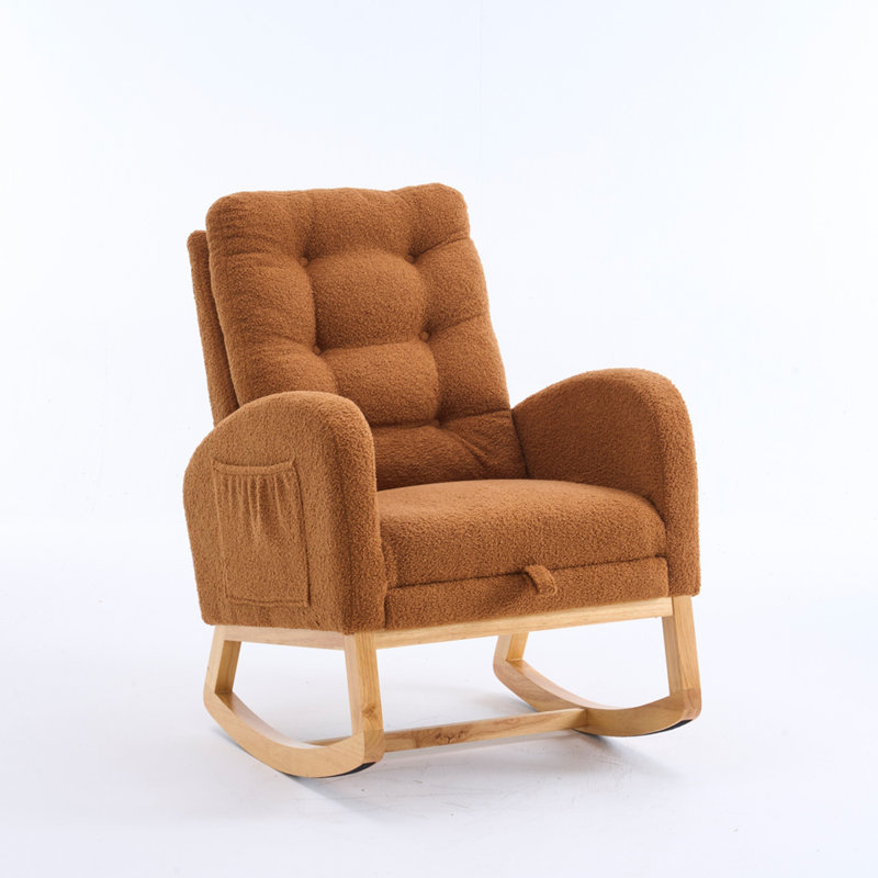 Fauteuil d'appoint avec repose-pieds Accent, Caramel Teddy