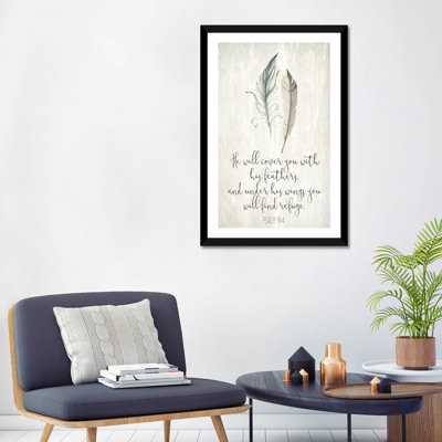 Reproduction d’art textuel, "his Feathers I" par Kimberly Allen