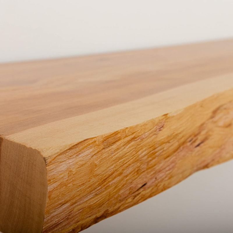 Ensemble de 2 tablettes flottantes rustiques rustiques, tablettes murales en bois Live Edge