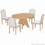 Ensemble de table de salle à manger extensible Vintage pour 4 à 6 personnes avec 4 chaises rembourrées, ensemble de table de ferme rustique de 42 à 58 pouces avec finition vieillie pour la salle à manger et la cuisine-1347248718