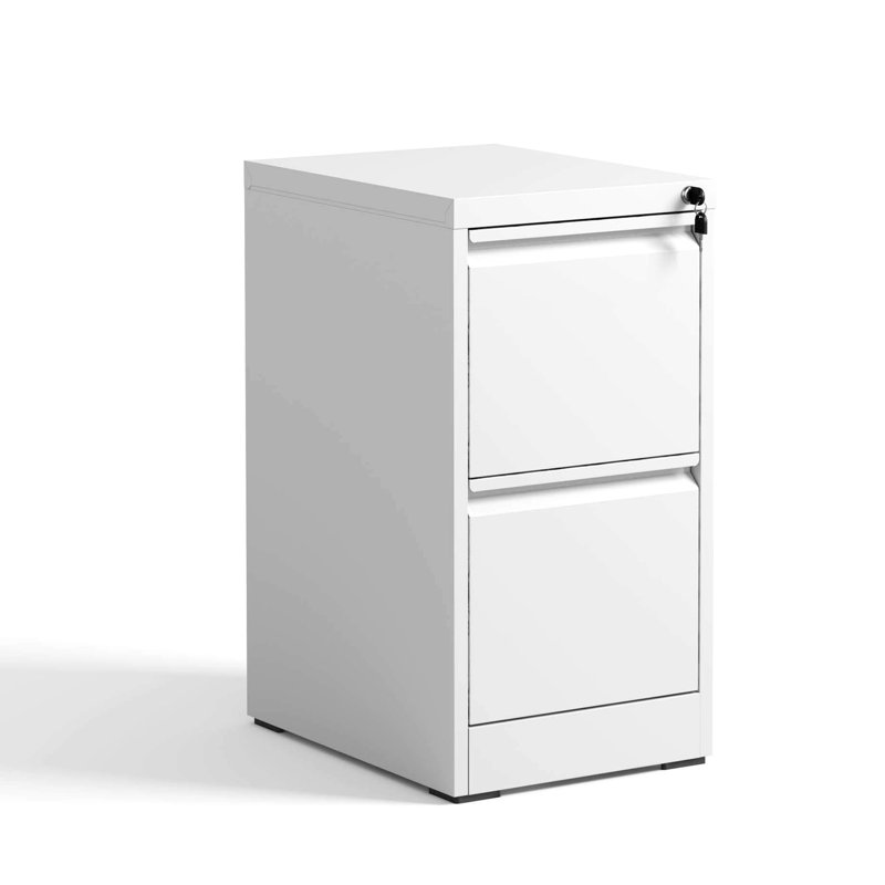 2 Drawer Metal File Cabinet With Lock, Vertical, And , Spacious Interior For Office/Home Lockable Vertical Cabinet, , Office Use, Tilt