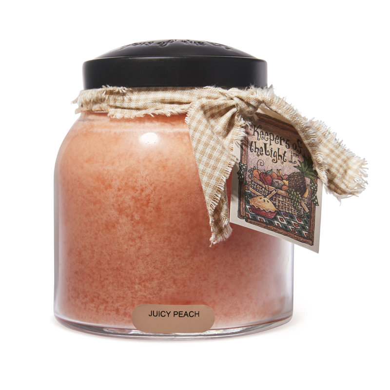 Bougie en pot juteuse parfumée pêche