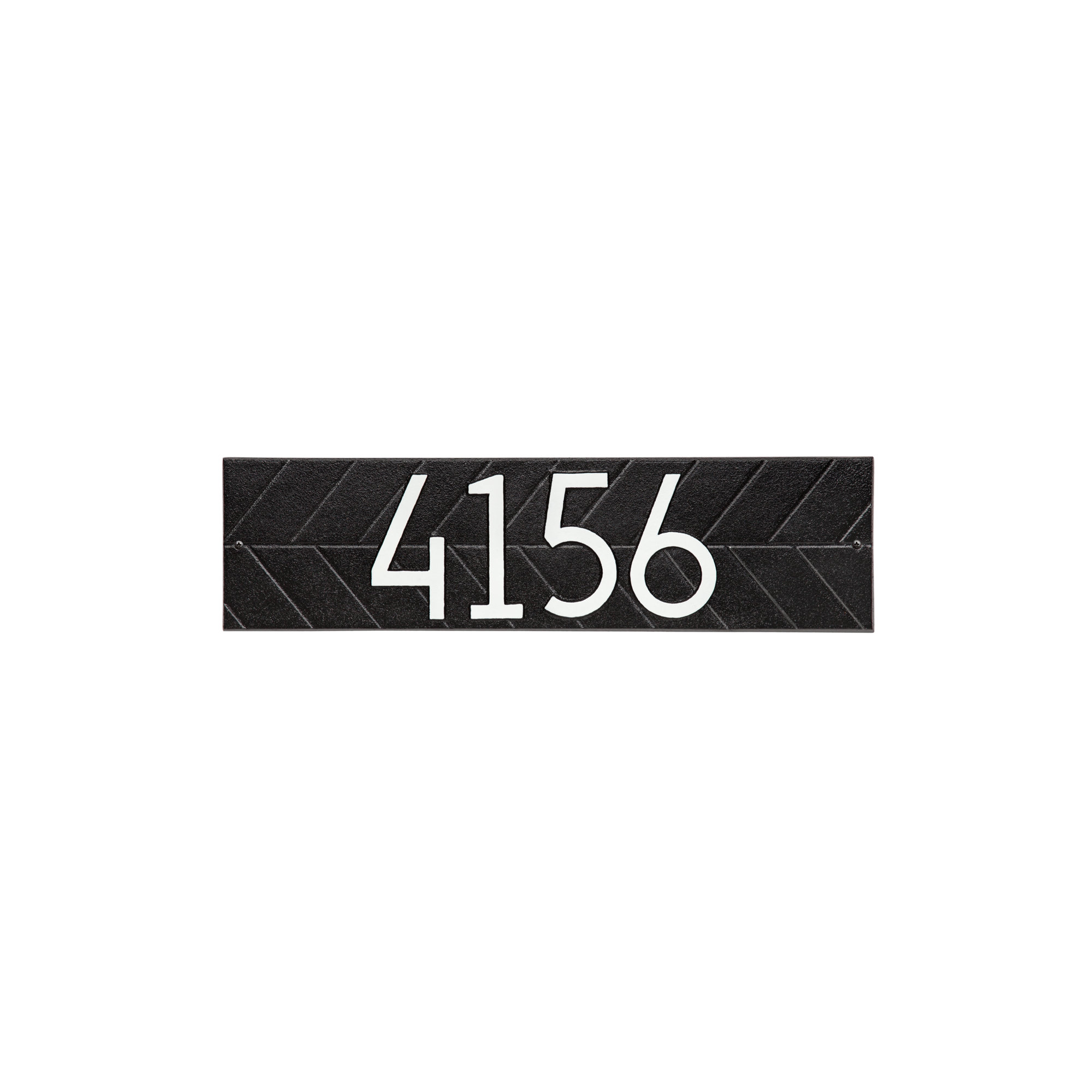 Mid-century Modern Herringbone Wall Plaque, Black/White, Yes