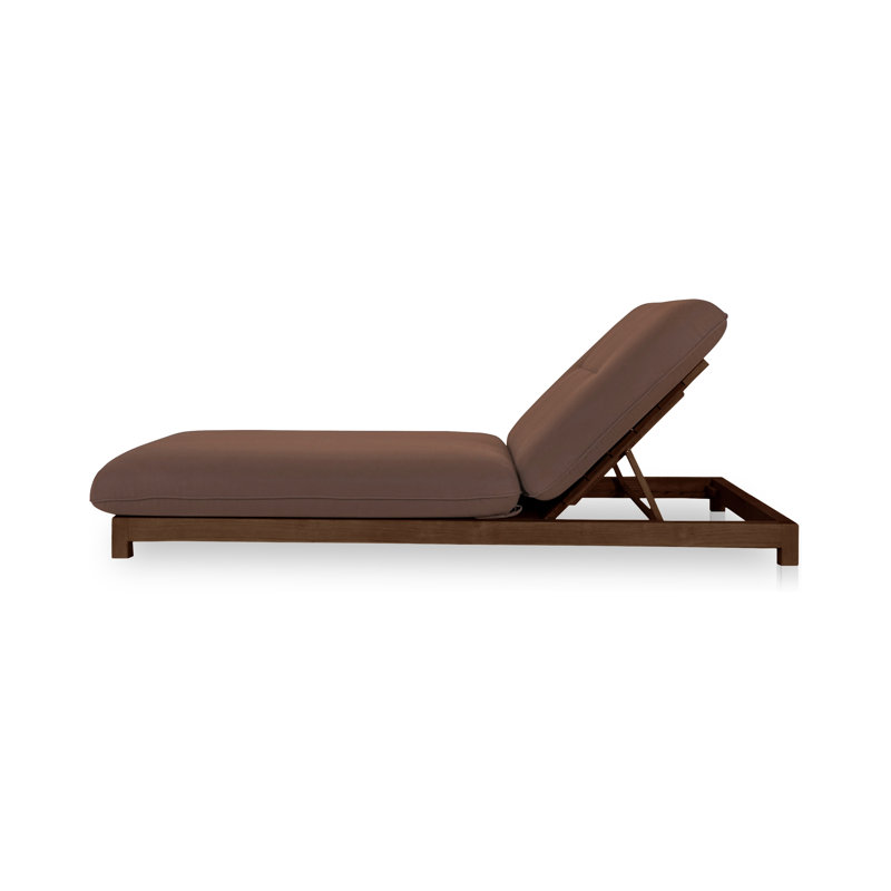 Enzo Outdoor Chaise Lounge, Brown
