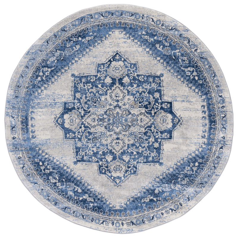 Clauda Performance Oriental Rug, Round 6'7"