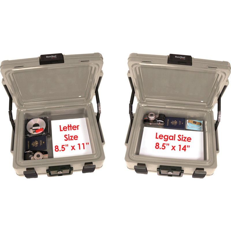 SureSeal 1/2 Hour Fireproof and Waterproof Safe Box with Key Lock, 0.38 CuFt