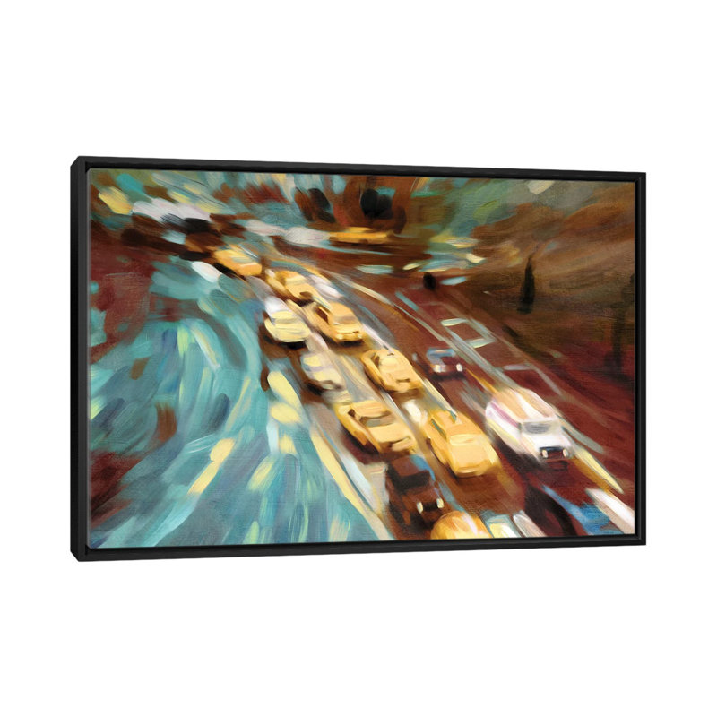 «Velvet Highway» par PI Studio - impression sur toile tendue, H 18 po x l 26 po x P 1,5 po, Toile avec cadre noir