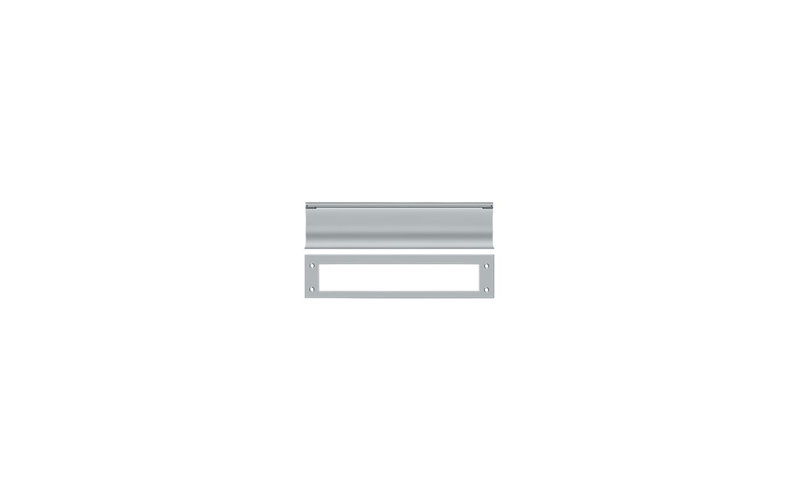 13" x 3" Brass Mail Slot, Brushed Chrome