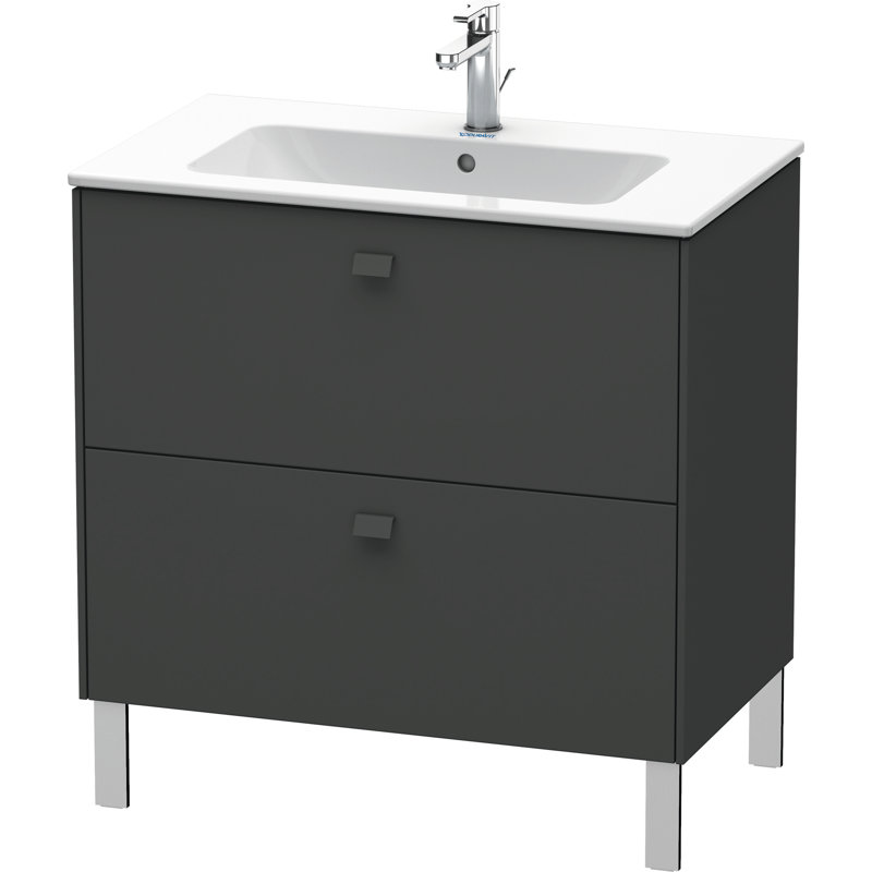 Base de meuble-lavabo mural simple 32,15 po Duravit Brioso (graphite mat), Graphite mat