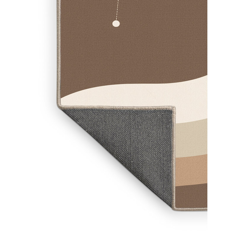 Tapis brun doux et moelleux minimaliste Vance, 7x9