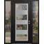Porte d'entrée avant prémontée à 2 panneaux latéraux en acier argenté noir / noir-119893708-119893709-119893712