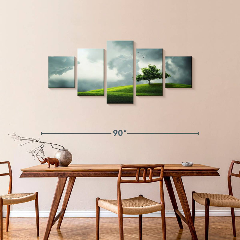 Cloudy Field, 36" H x 80" W