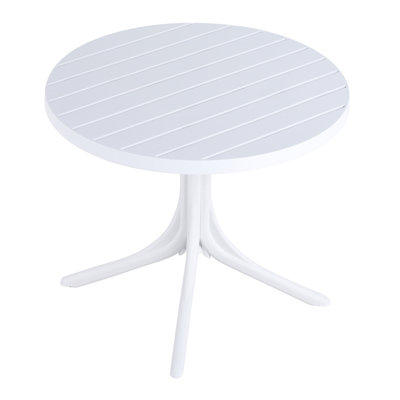 Round Plastic dining Table with sturdy legs