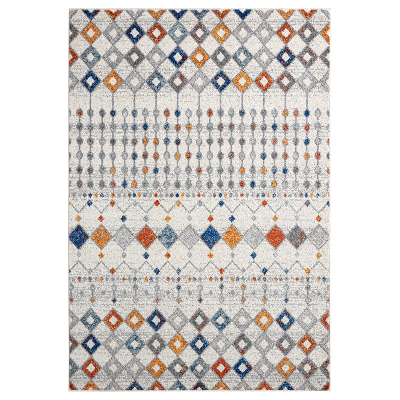 Renae Moroccan Multicolor Area Rug, Rectangle 5'3" x 7'6"