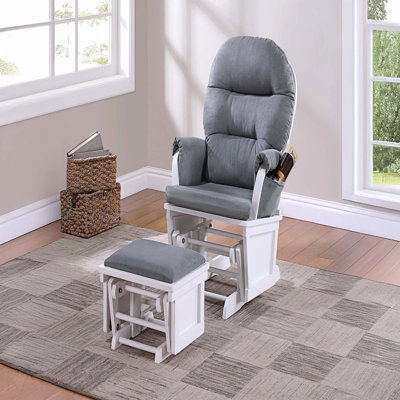 Chaise avec repose-pieds rembourré en microfibre