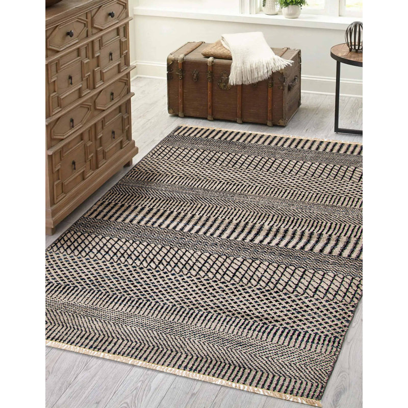 One Of A Kind Silk Shadow Grey 3'11" x 6'3"Area Rug