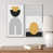 Toile avec cadre blanc