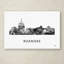 «Roanoke Virginia Skyline WB-BW» par Marlene Watson, impression sur toile tendue-19536648