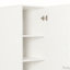 Garde-manger, armoire haute, armoire autoportante à 1 porte et 3 niveaux de rangement coulissant multifonctionnel pour cuisine, salle à manger, salon