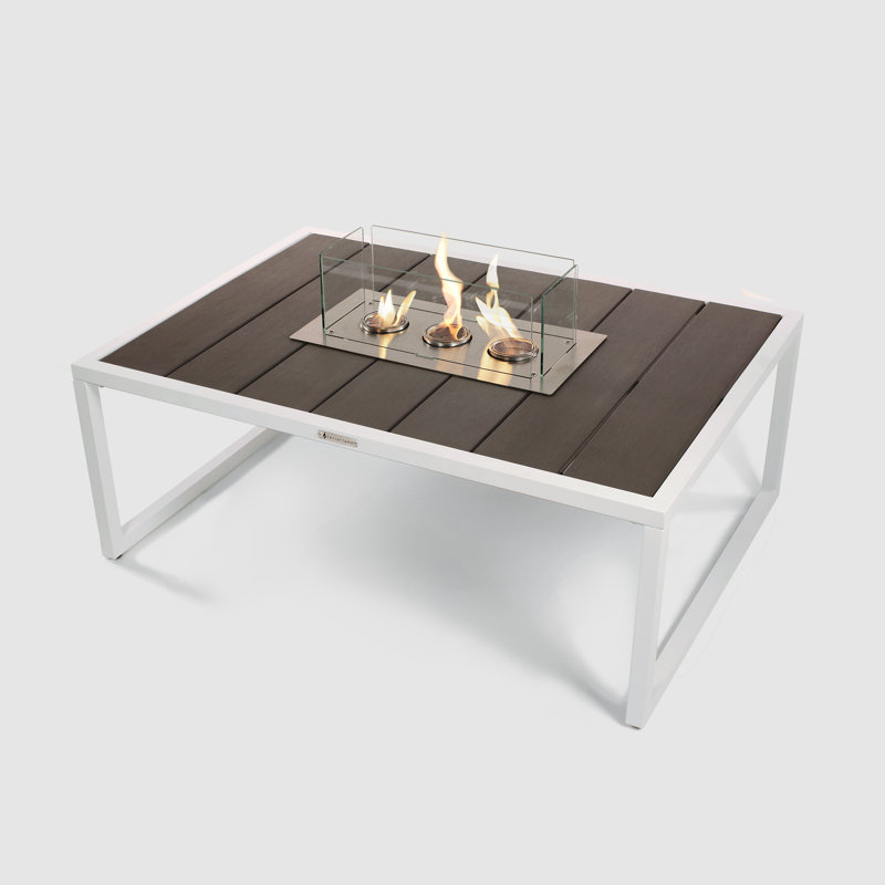 Foyer de table en acier Nero, Gris / blanc