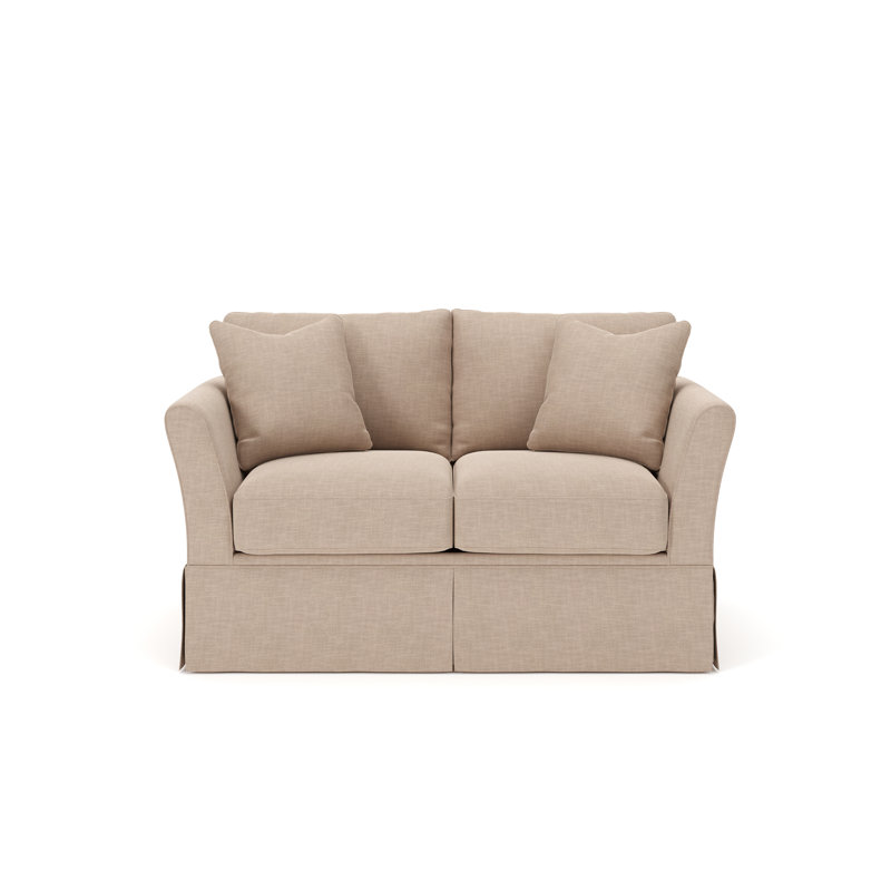 Shelby 63" Upholstered Loveseat, Conversation Linen Basketweave
