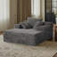Chaise longue rembourrée en velours côtelé Compression-1338575058