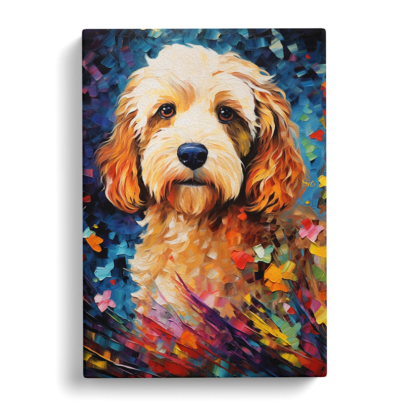 Cockapoo Impressionism No.3 - Wrapped Canvas, 60cm H x 40cm W x 3cm D