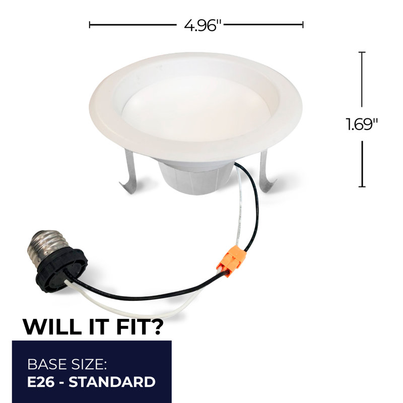 Ensemble d'éclairage encastré 4,96 "4000 K Remodel IC