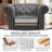 Gazim 2-Piece Tufted Upholstered Velvet Chesterfield Accent Chair Living Room Furniture Set-1143386314