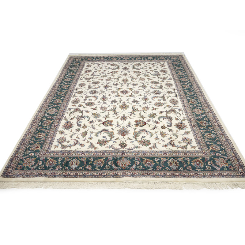 Performance Hand Knotted Wool Floral Rug