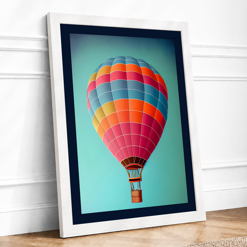 Rainbow Flight Modern 1 Piece Single Picture Frame Wall Art, A1 - 84.1 x 59.4 cm, White