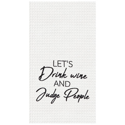 Serviette de cuisine en coton gaufré Judge People