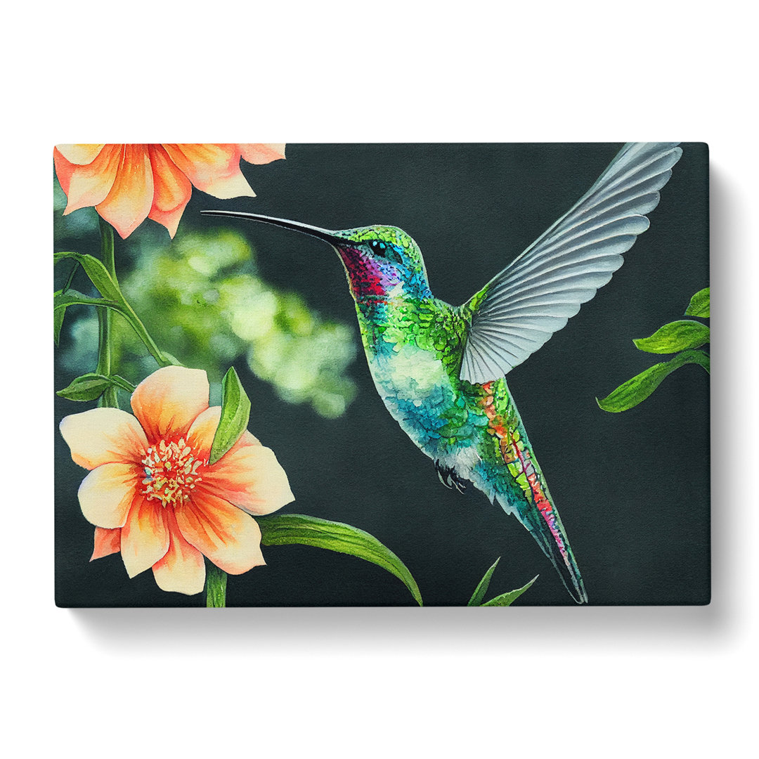 XXX-H1022-WF-4808X Hummingbird Watercolour Vol.3 - Wrapped Canvas Print