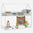 Metal Twin Over Twin Bunk Bed/ Heavy-Duty Sturdy Metal/ Noise Reduced/ Safety Guardrail/No Box Spring Needed,White