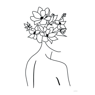Figurative Floral by Lettered & Lined - Wrapped Canvas Print
