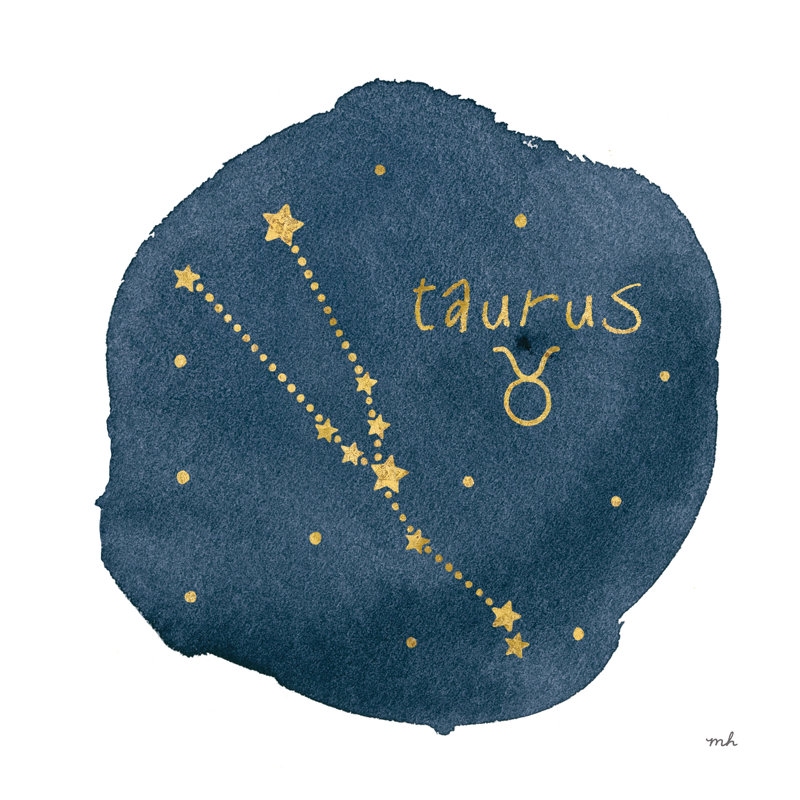 Horoscope Taurus by Moira Chocolate - Wrapped Canvas Painting, 51cm H x 51cm W