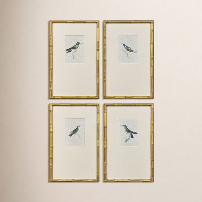 Antique Hummingbirds Framed Art