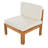 5-Piece Solid Wood Outdoor Sectional Sofa Set Beige