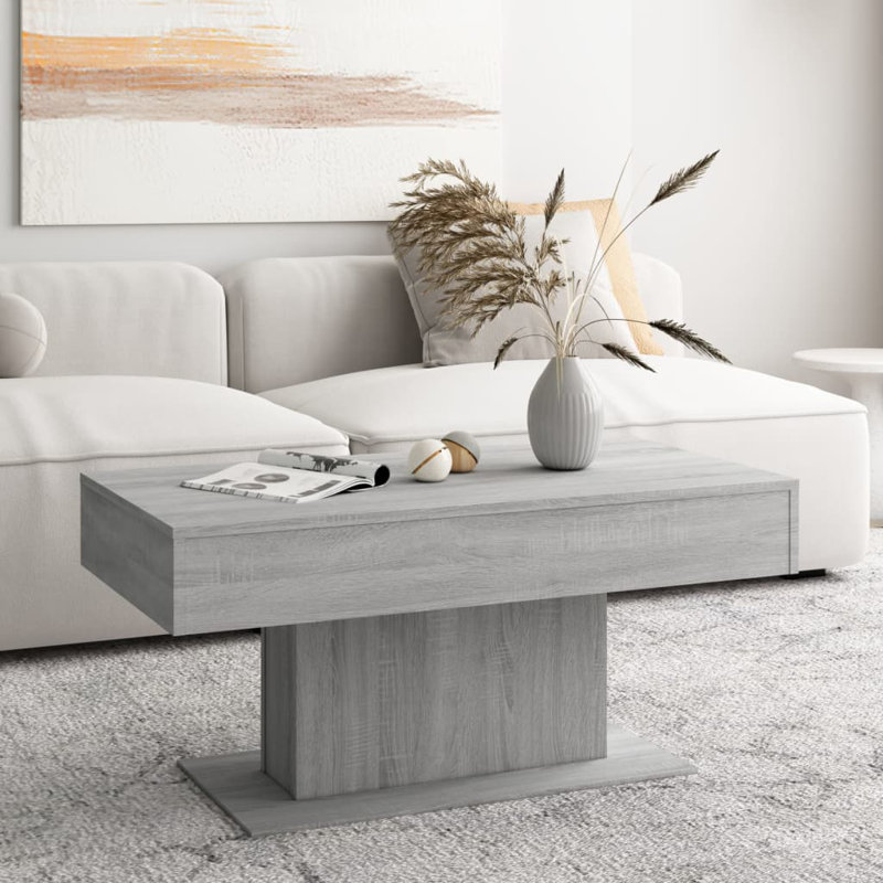 Coffee Table Engineered Wood Medium Durable Coffee Table, Gray Sonoma