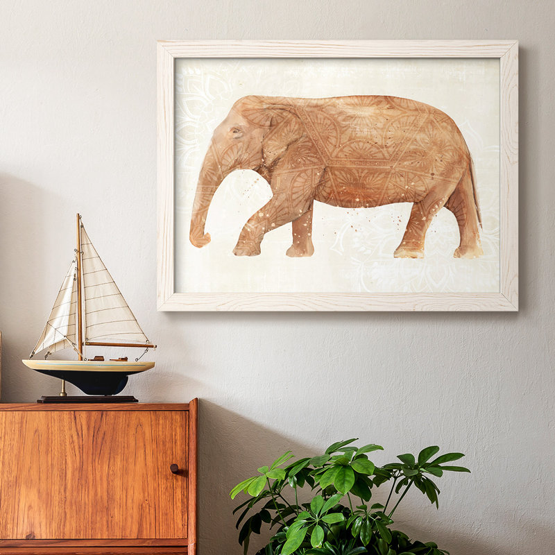 Éléphant sagesse II, reproduction d'art sur toile, Blanc, H 26 po x l 38 po