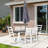 6 - Person Metal Patio Dining Set with Rectangular Table , Cushions Included