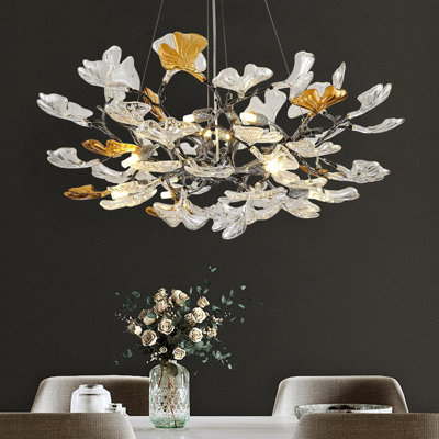 Ginkgo Leaf Tree Branch Chandelier for Dining Room