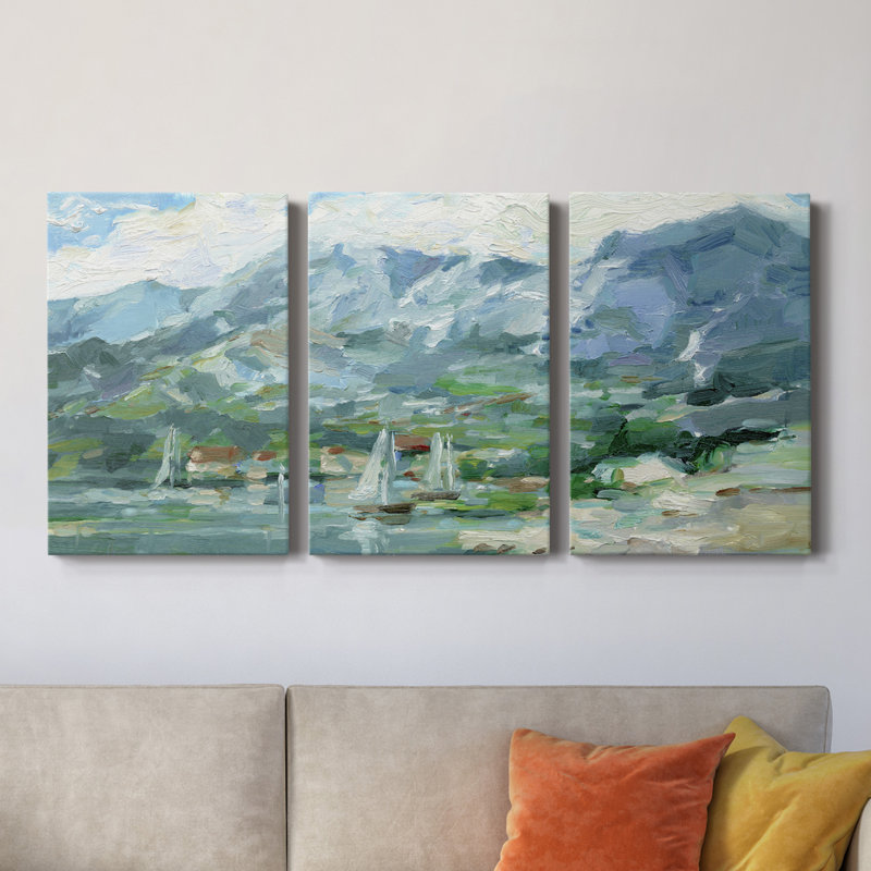 50_Sailing the Coast I - Toile tendue avec châssis de qualité supérieure - prête à être accrochée