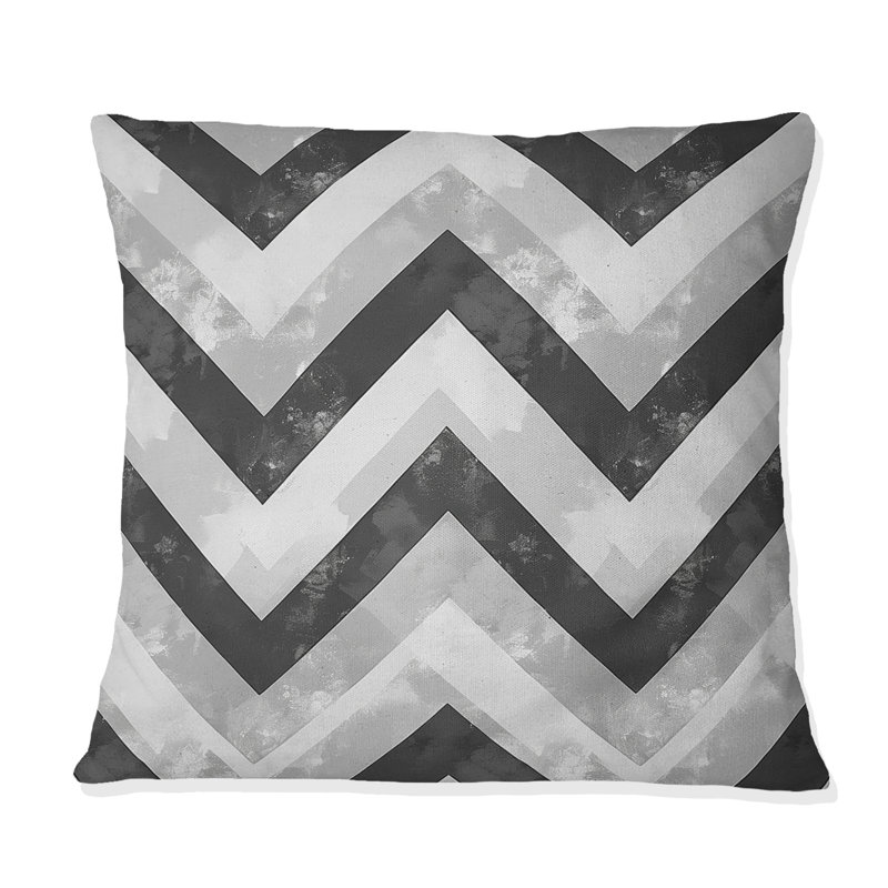 Coussin Chevron Glamour I - Glam, H 18 po x H 18 po