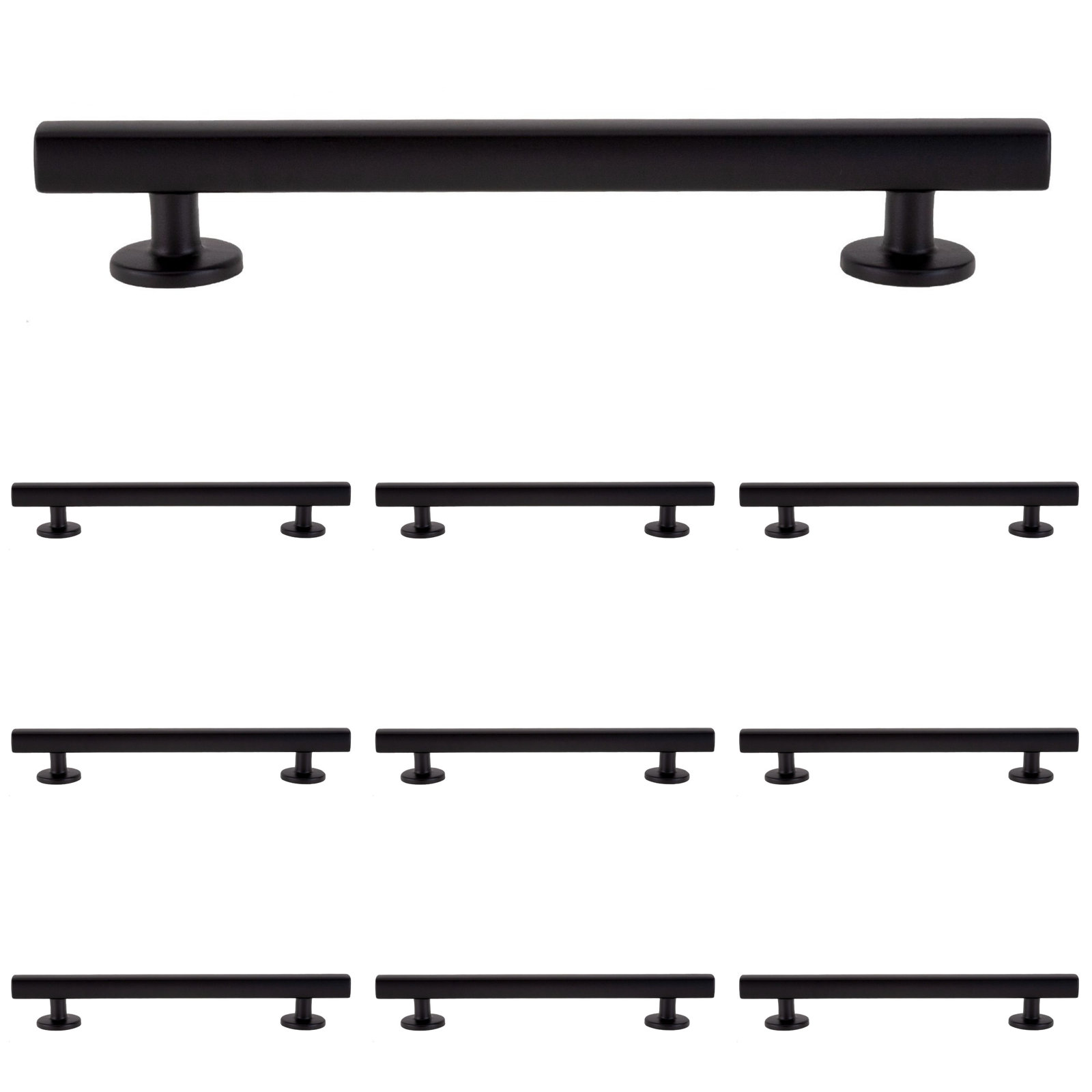Flynn Bar Drawer Pull, Matte Black, 5.5"