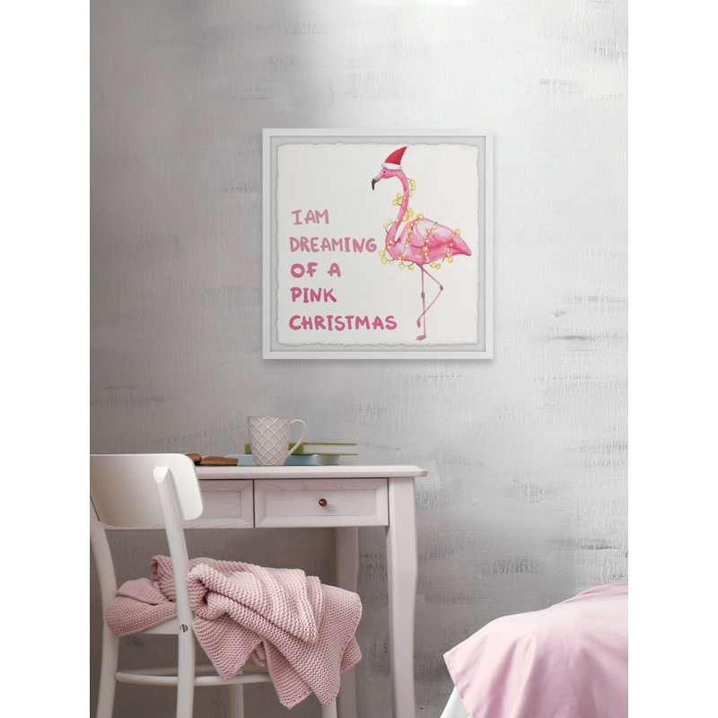 «Dreaming Pink Christmas», reproduction encadrée, H 12 po x l 12 po x P 1,5 po