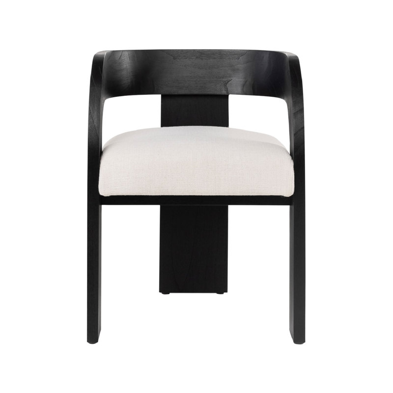 Maravi Dining Chair, Off White, Black