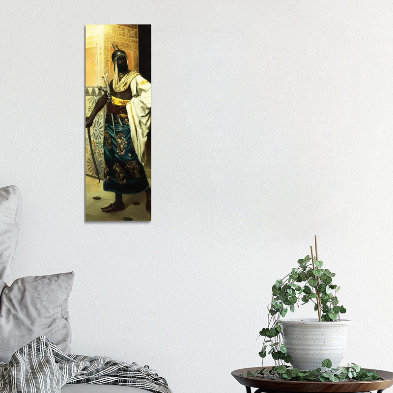Nubian Guard 1 Piece Wrapped Canvas Panoramic Wall Art, 30.48 cm H x 91.44 cm W x 3.175 cm D
